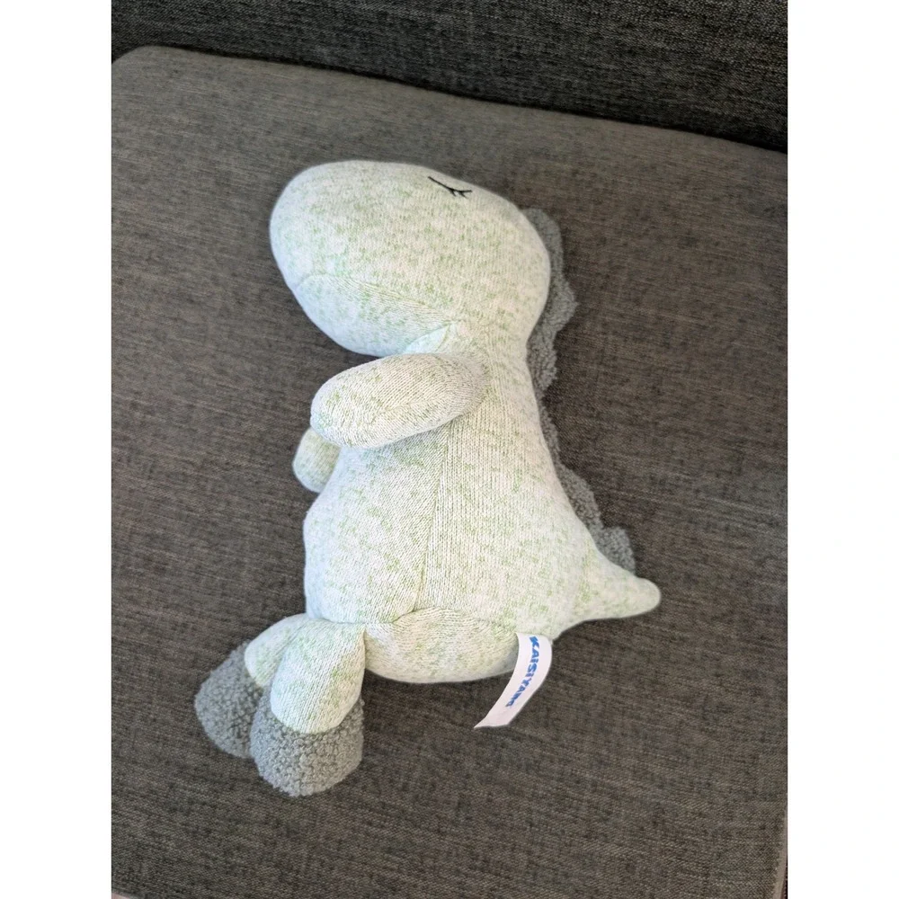 Knit Dinosaur Plush Green Marled Sherpa Heart Boucle Tail Kawaii Kaisiyang